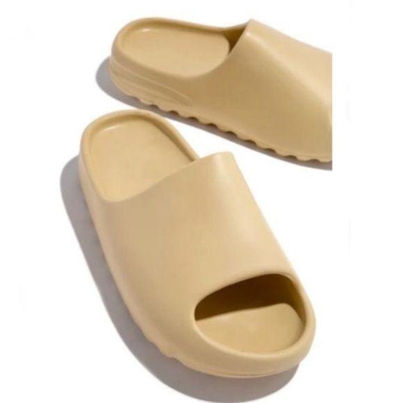 Shoes | Neutral Slide Sandal In Bone | Poshmark